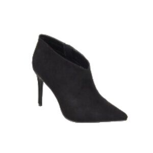 JOURNEE COLLECTION Demmi, Stiletto, Pointed Bootie, Black Faux Suede, 6M, NWT**